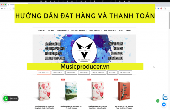 HƯỚNG DẪN ĐẶT HÀNG VÀ THANH TOÁN TRÊN WEBSITE MUSICPRODUCER VN